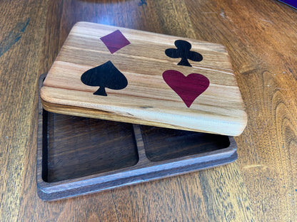 Bridge set box - Hand-made w/inlay - Tampa Home & Garden Store