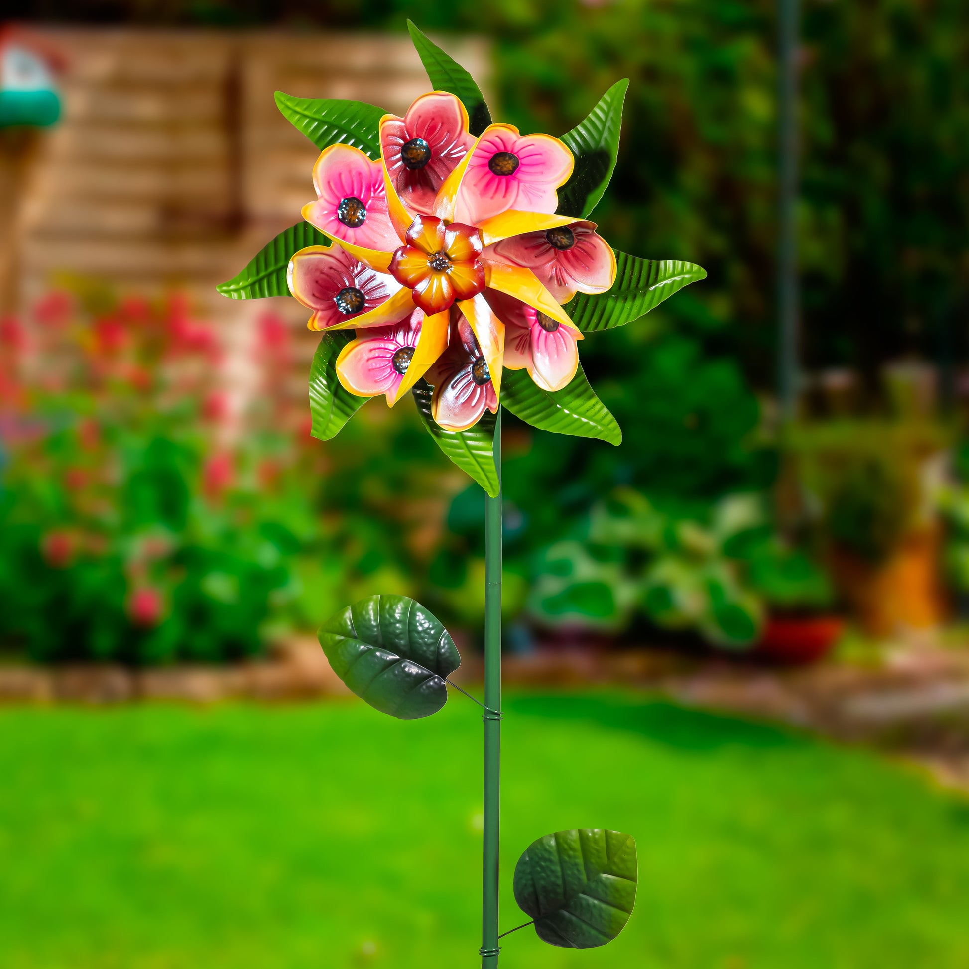 Bright Blossom Wind Spinner Stake 60"H - Tampa Home & Garden Store