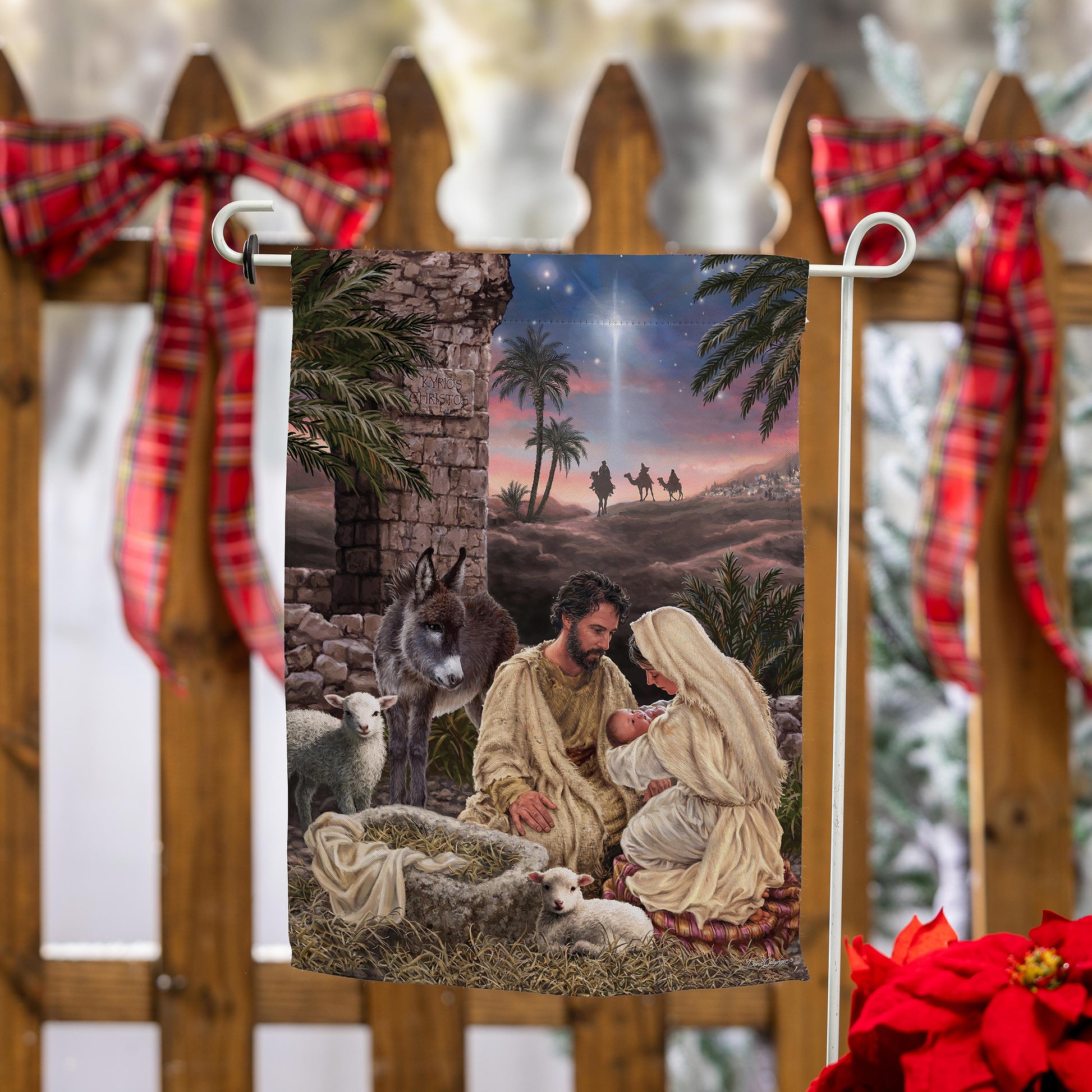 Brilliant Nativity Suede Garden Flag - Tampa Home & Garden Store