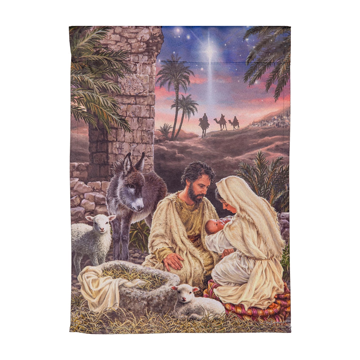 Brilliant Nativity Suede Garden Flag - Tampa Home & Garden Store