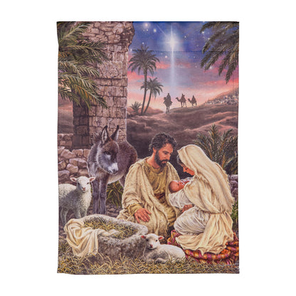 Brilliant Nativity Suede Garden Flag - Tampa Home & Garden Store