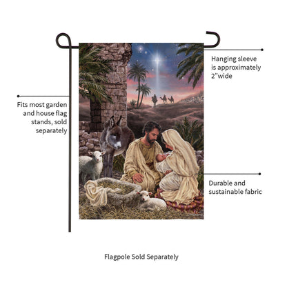 Brilliant Nativity Suede Garden Flag - Tampa Home & Garden Store