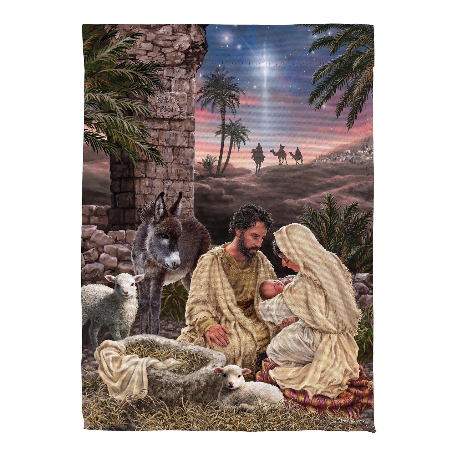 Brilliant Nativity Suede House Flag - Tampa Home & Garden Store