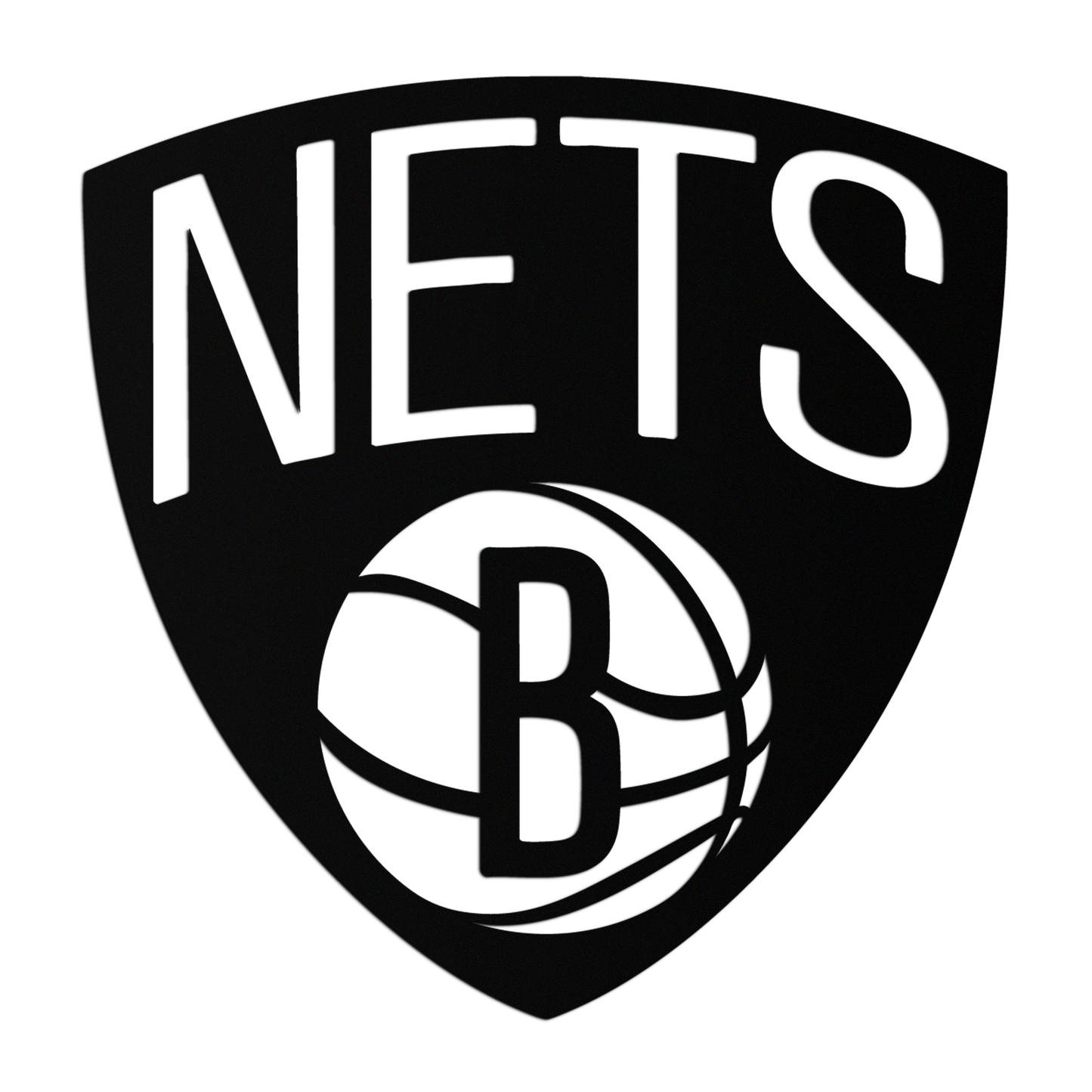 Brooklyn Nets Logo Silhouette Metal Wall Art – Modern Sports-Inspired Decor - KAF669 - Tampa Home & Garden Store