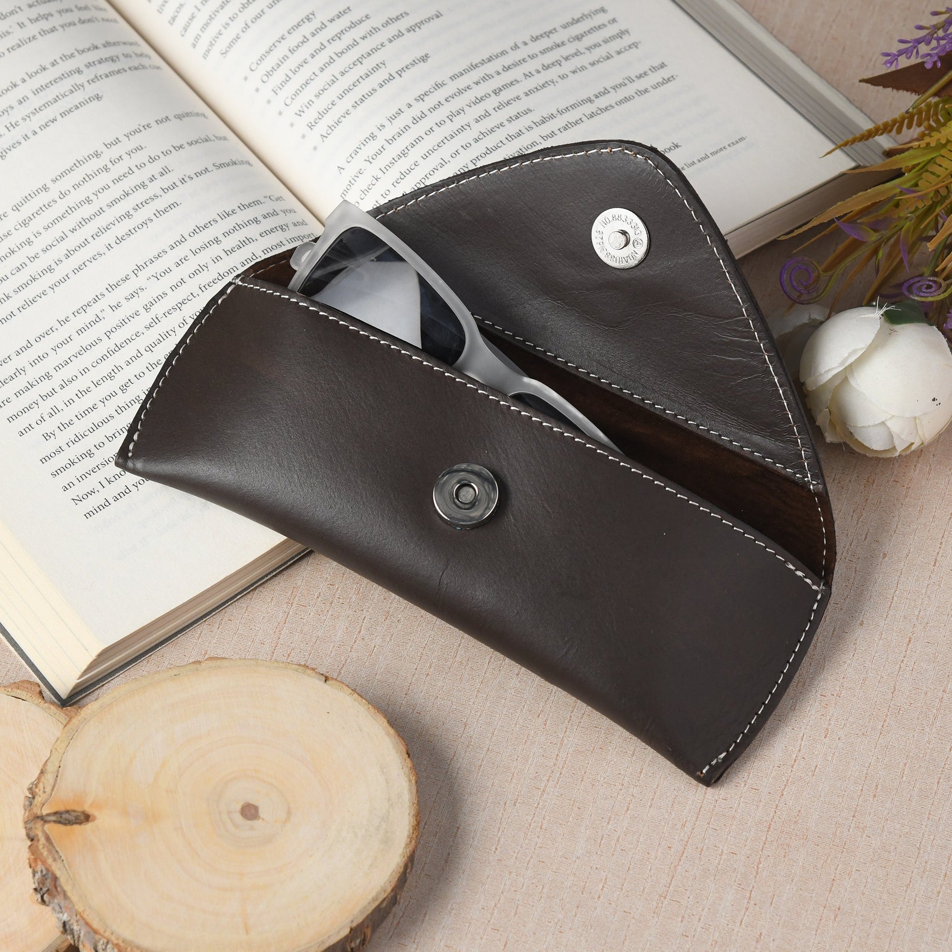 Brown Guard Leather Sunglass Case - Tampa Home & Garden Store