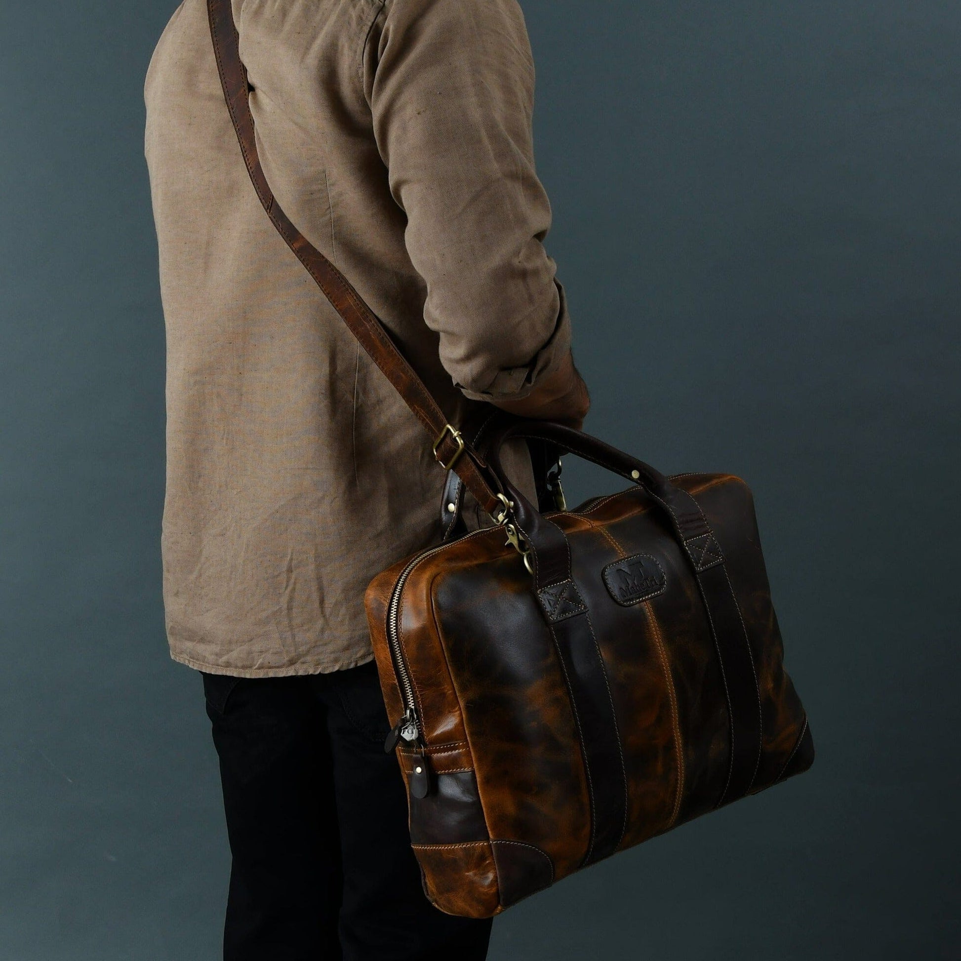 Brown Jefferson Briefcase - Tampa Home & Garden Store