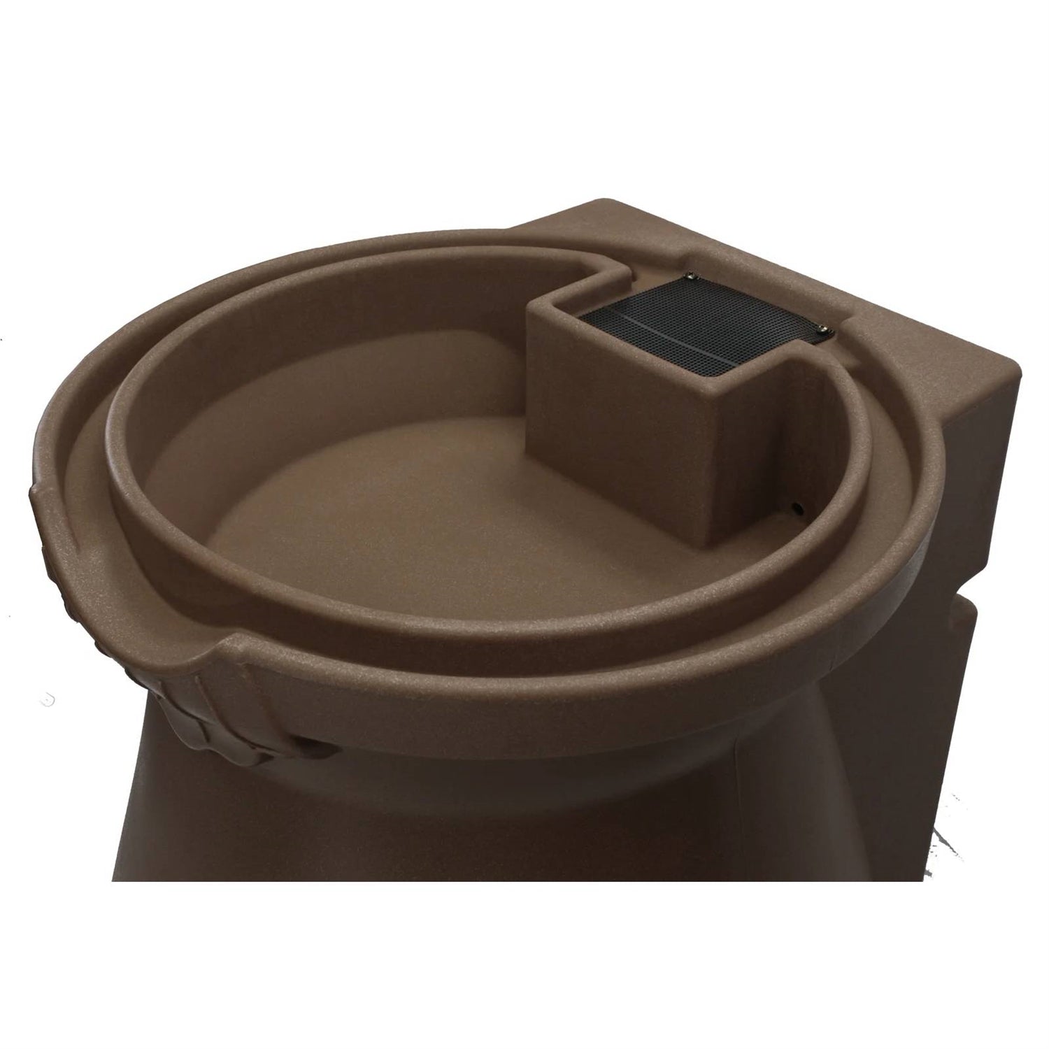 Brown Oak 65 Gallon Plastic Urn Rain Barrel with Planter Top - Tampa Home & Garden Store
