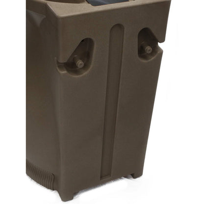 Brown Oak 65 Gallon Plastic Urn Rain Barrel with Planter Top - Tampa Home & Garden Store