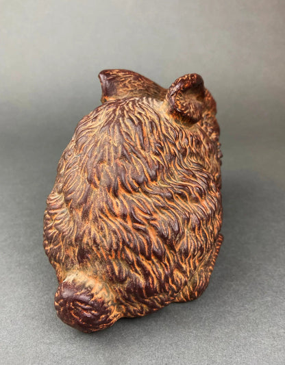 Brown Rabbit/Bunny Figurine. Chocolate Bunny with Flower Wreath. Easter/Spring Celebration. - Tampa Home & Garden Store