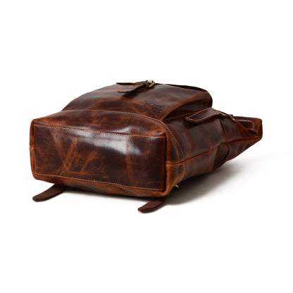 Brown Saddleback Backpack- Roll Top - Tampa Home & Garden Store