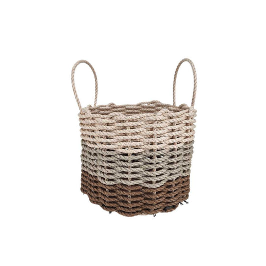 Brown, Tan, Light Tan Ombre Rope Basket - Tampa Home & Garden Store