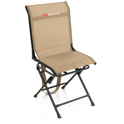 GemGear all-weather outdoor foldable 360-degree swivel chair with iron frame beige fabric on Tampa Home & Garden Store