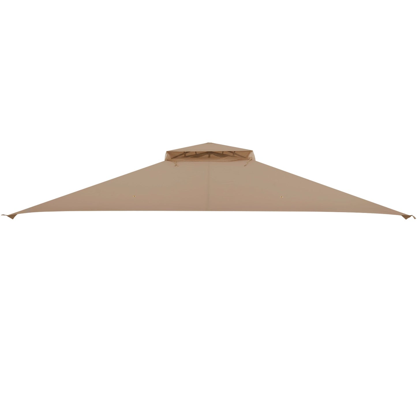 Toldo de repuesto para cenador de 10 x 12 pies con ventilación y orificios de drenaje - Beige