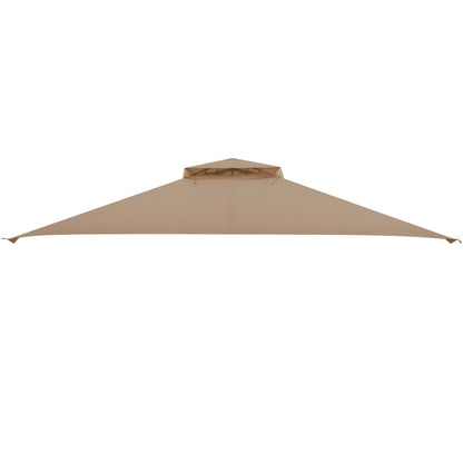 Toldo de repuesto para cenador de 10 x 12 pies con ventilación y orificios de drenaje - Beige