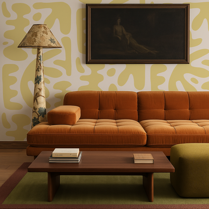 Bubbly Wallpaper, lemon - Tampa Home & Garden Store