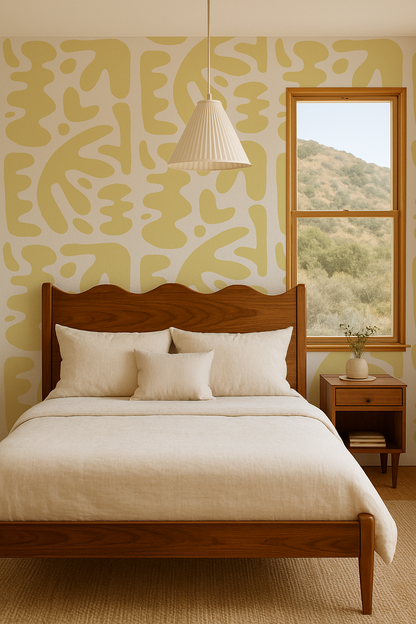 Bubbly Wallpaper, lemon - Tampa Home & Garden Store