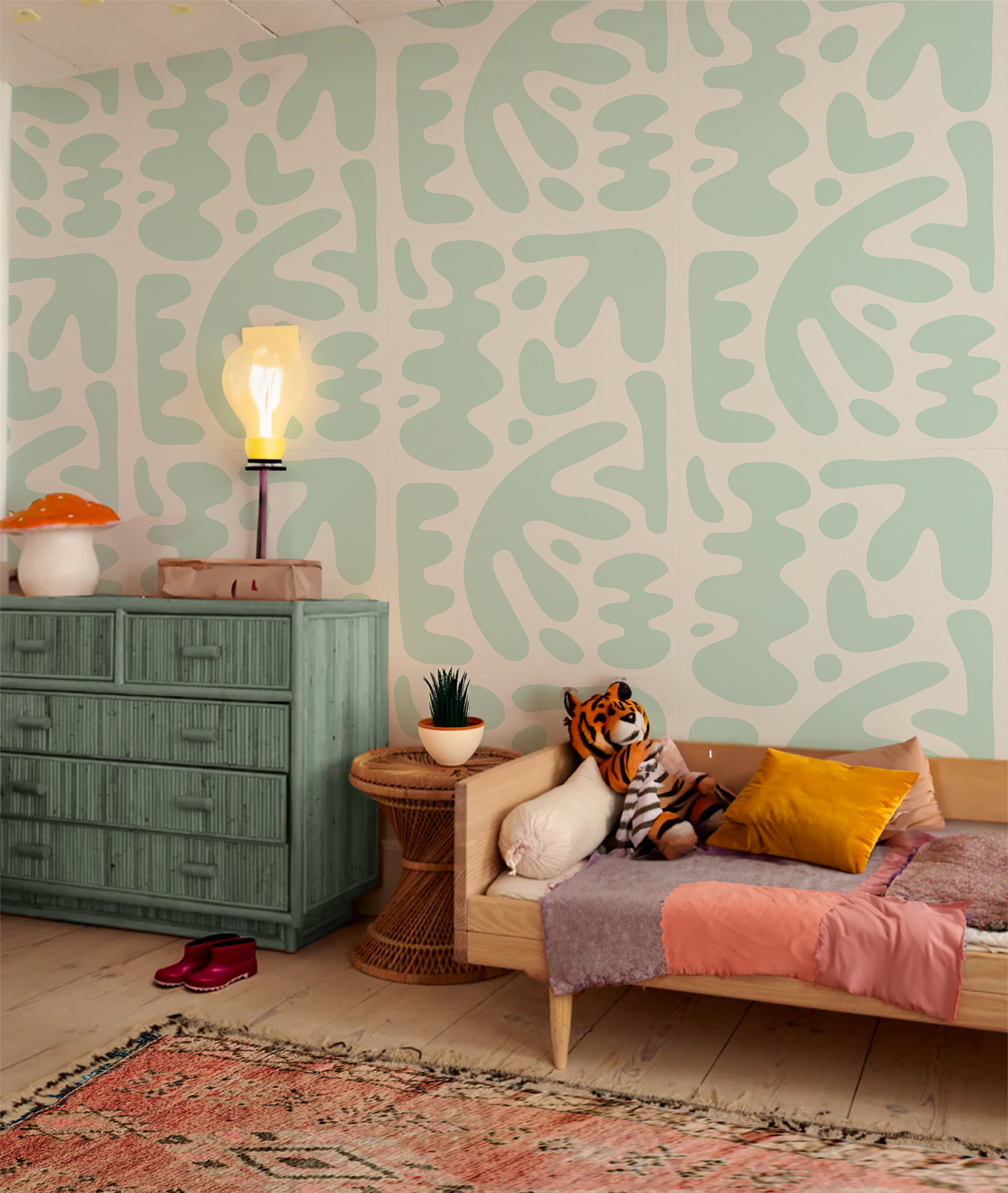 Bubbly Wallpaper, mint - Tampa Home & Garden Store