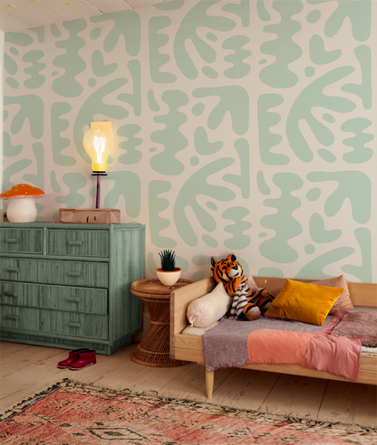 Bubbly Wallpaper, mint - Tampa Home & Garden Store