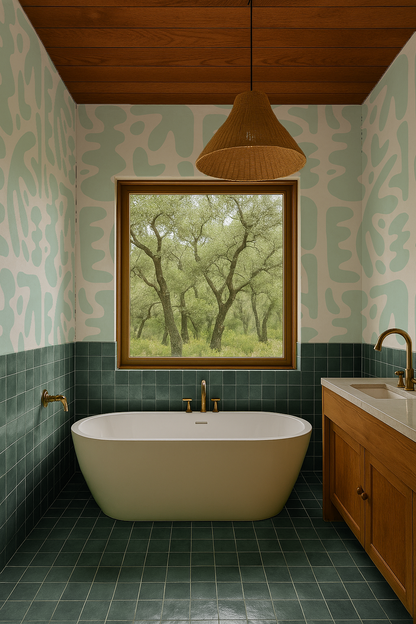 Bubbly Wallpaper, mint - Tampa Home & Garden Store