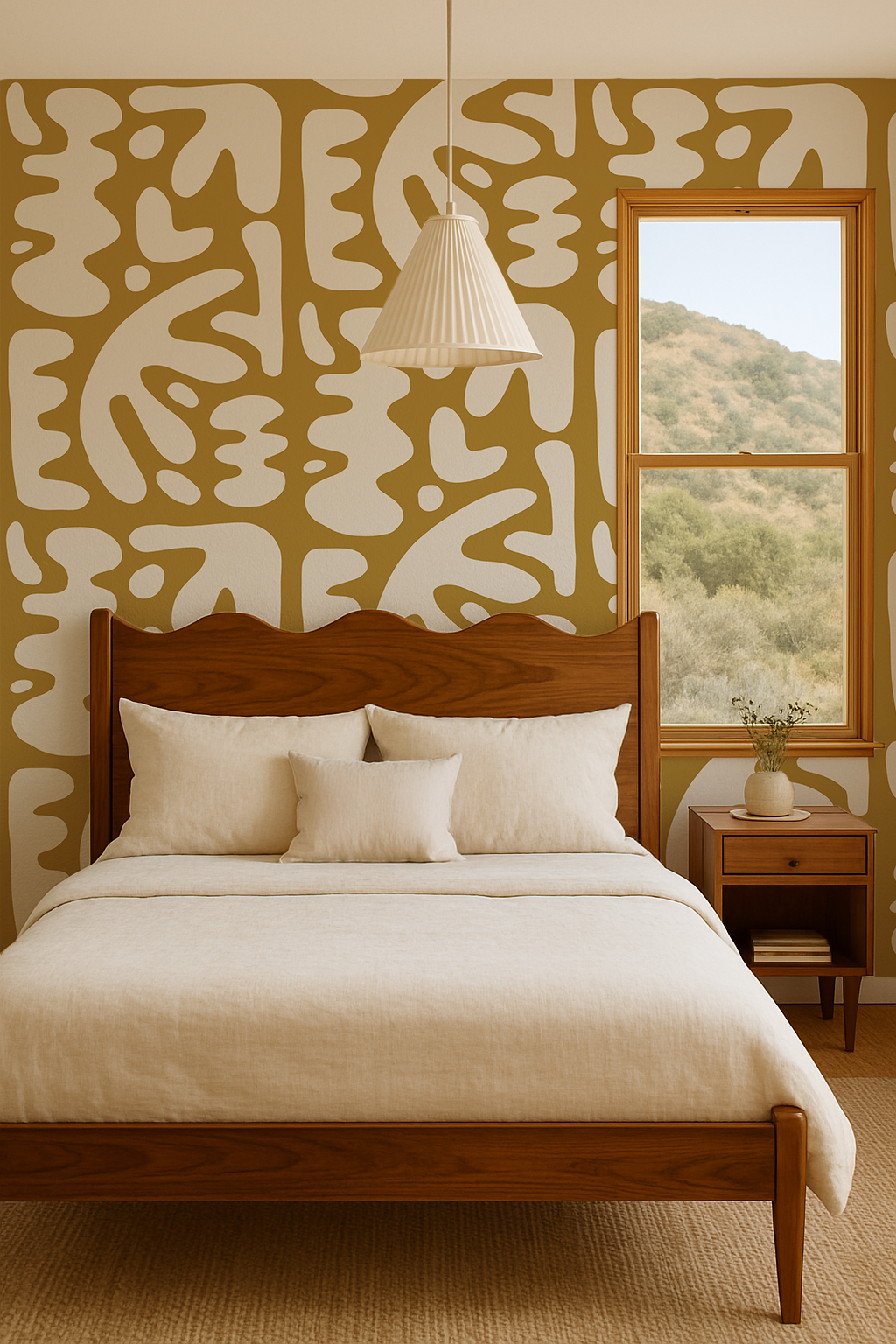 Bubbly Wallpaper, mustard - Tampa Home & Garden Store
