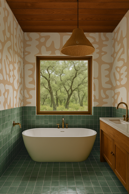 Bubbly Wallpaper, peach - Tampa Home & Garden Store