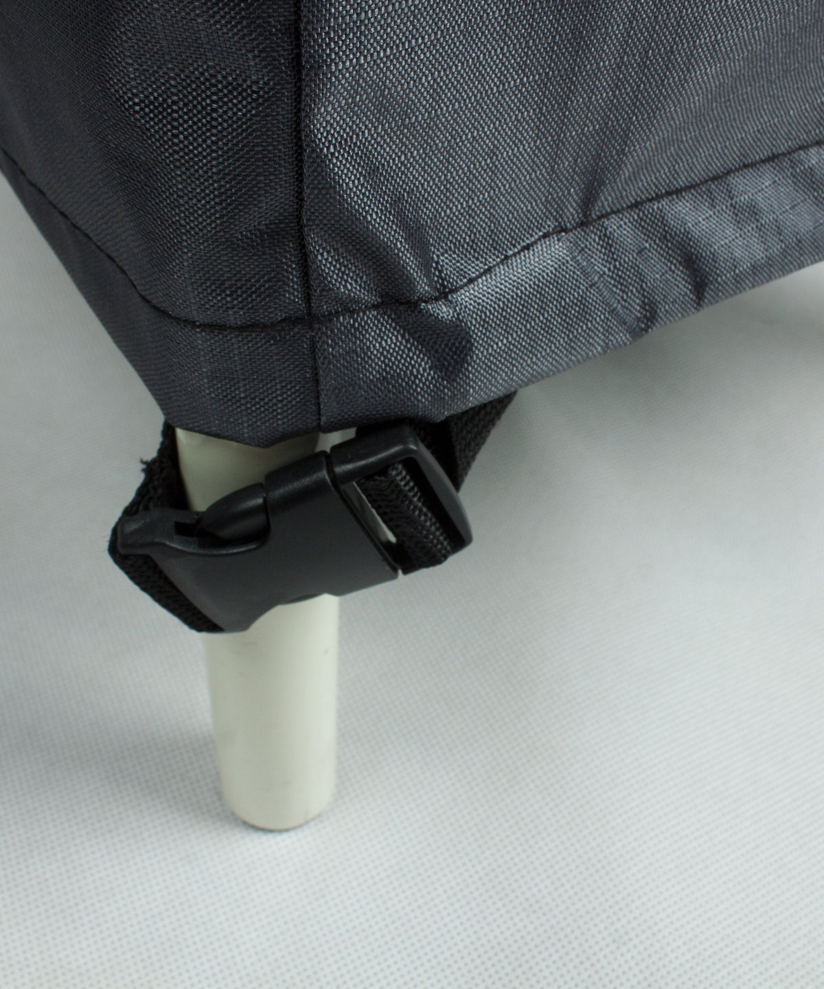 Fire Table Cover 56W dark gray textured fabric with buckle strap Shield Outdoor Covers on Tampa Home & Garden Store
