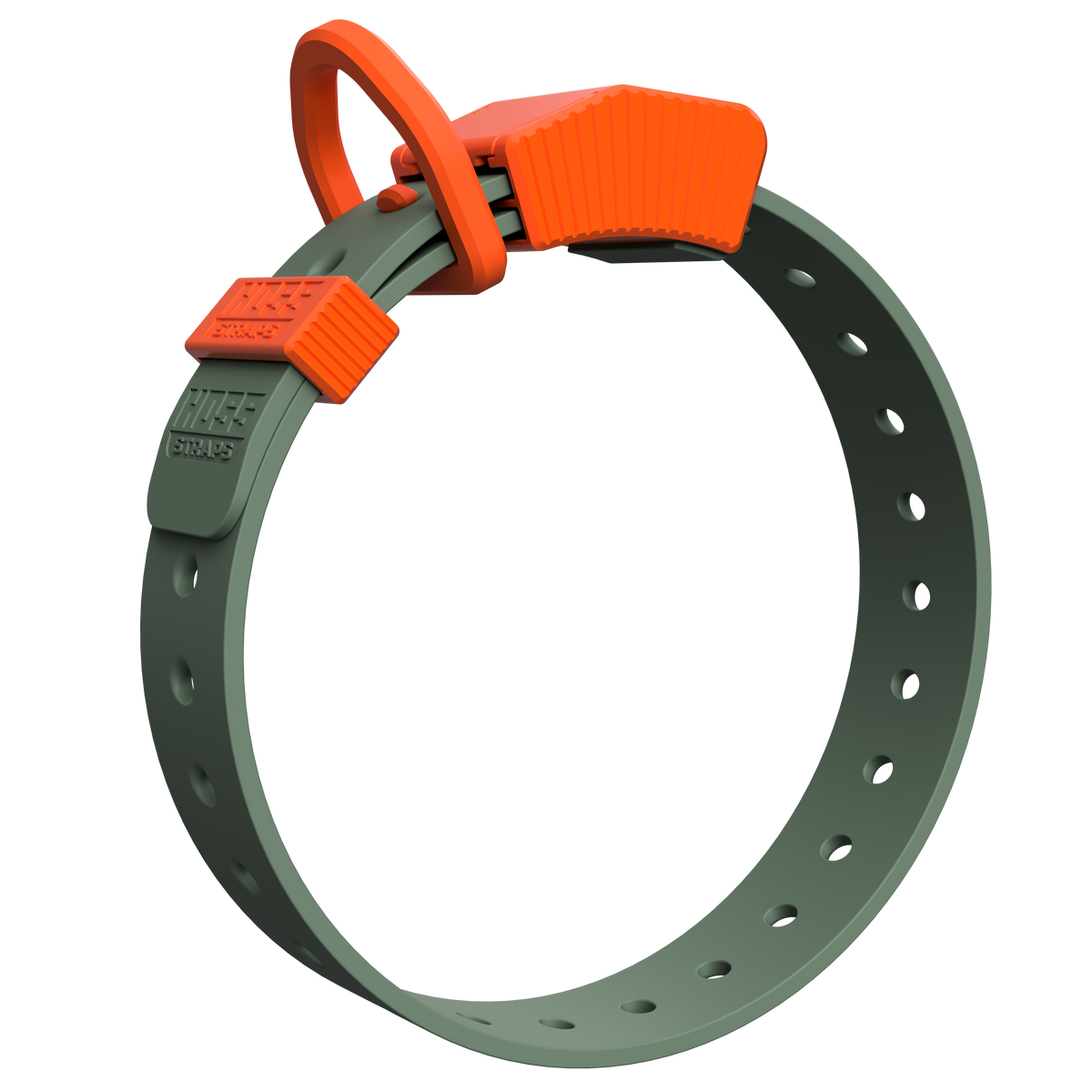 FIELD COLLAR Hoss Straps olive hunting dog collar with bright orange buckle on Tampa Home & Garden Store