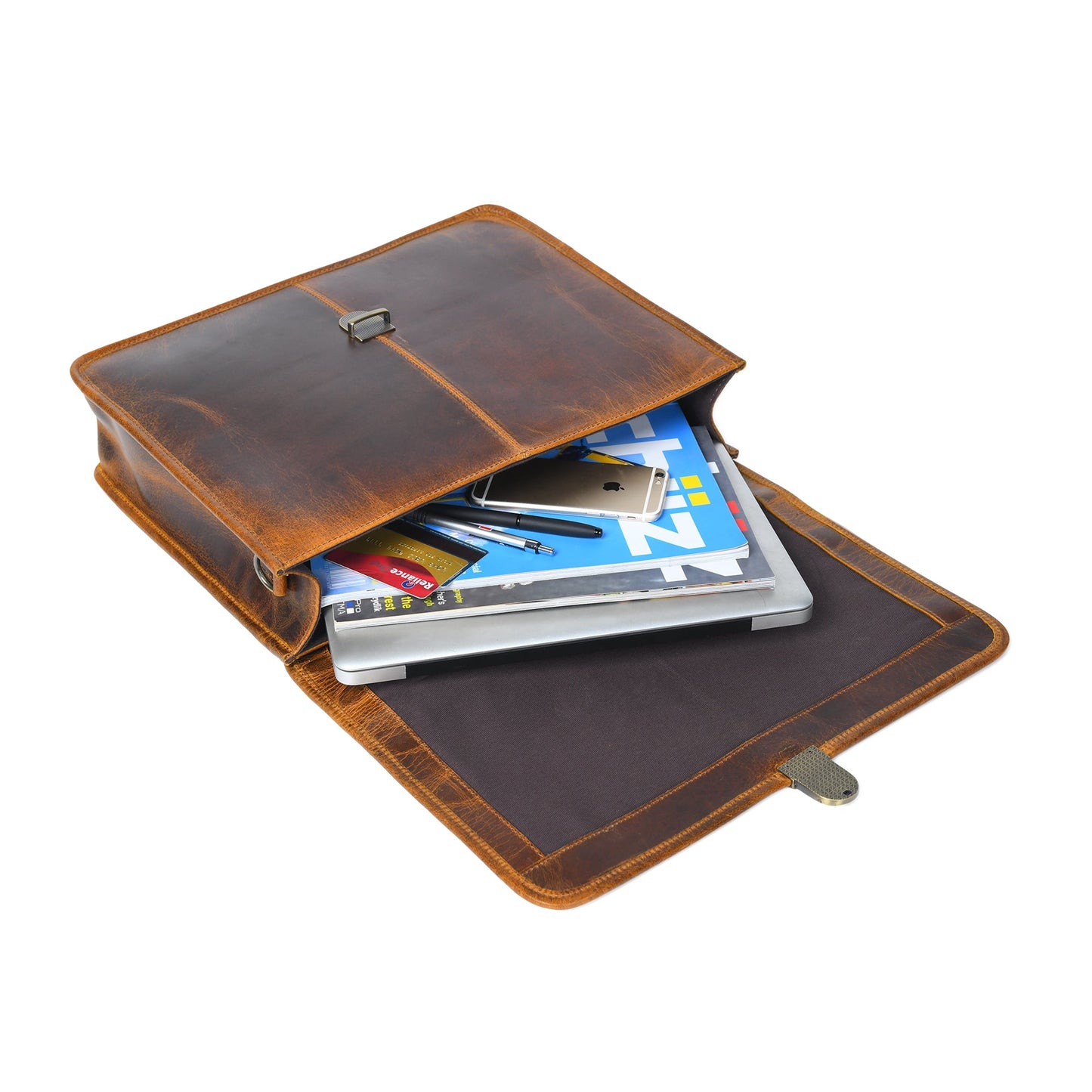Buffalo Leather Executive Briefcase - Tampa Home & Garden Store
