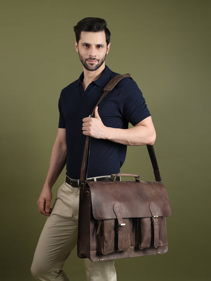 Buffalo Leather Messenger Bag - Tampa Home & Garden Store