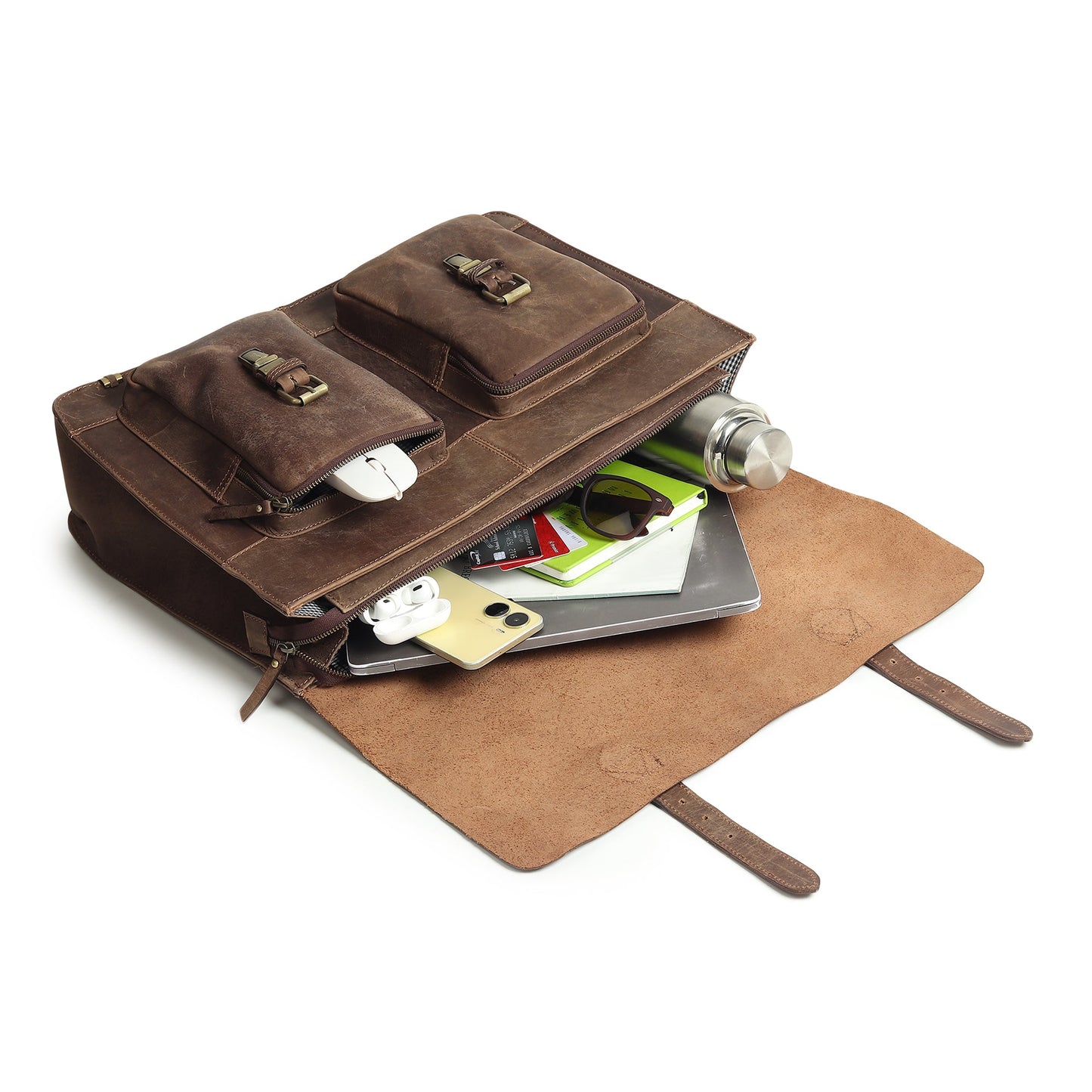 Buffalo Leather Messenger Bag - Tampa Home & Garden Store