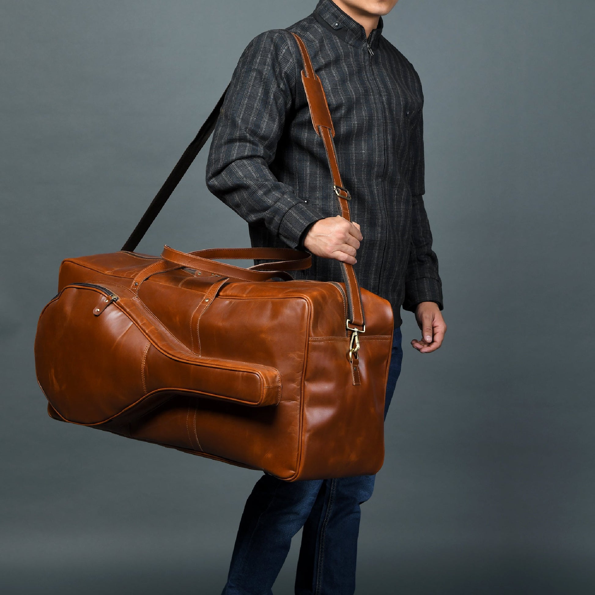 Buffalo Leather Tennis Duffle Bag - Tampa Home & Garden Store