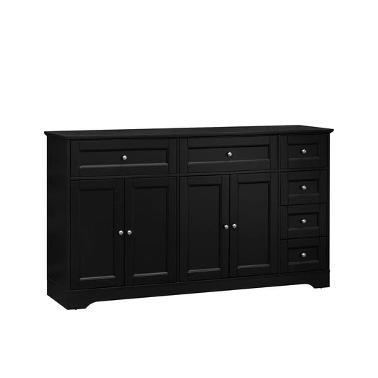 59-inch black buffet sideboard by DirectDeals with 6 drawers and 2 cabinets on Tampa Home & Garden Store