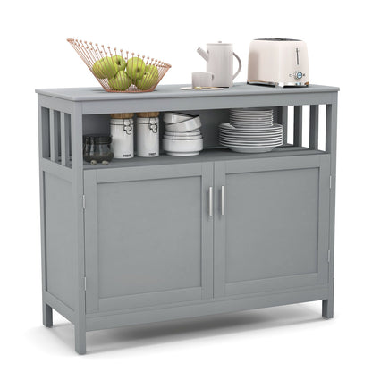 Mueble bufet de cocina con 2 puertas y estante - Negro