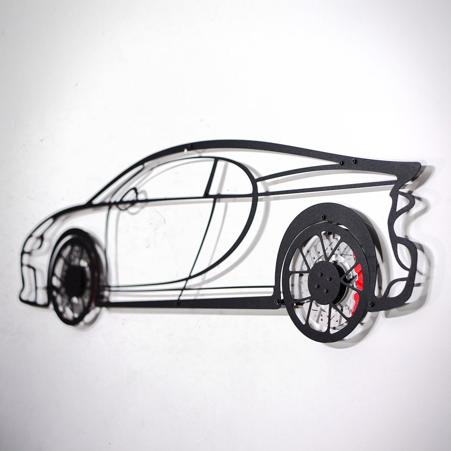 Bugatti Wall Art – Luxury Steel Silhouette with Spinning Wheels-KAFMEKA018 - Tampa Home & Garden Store