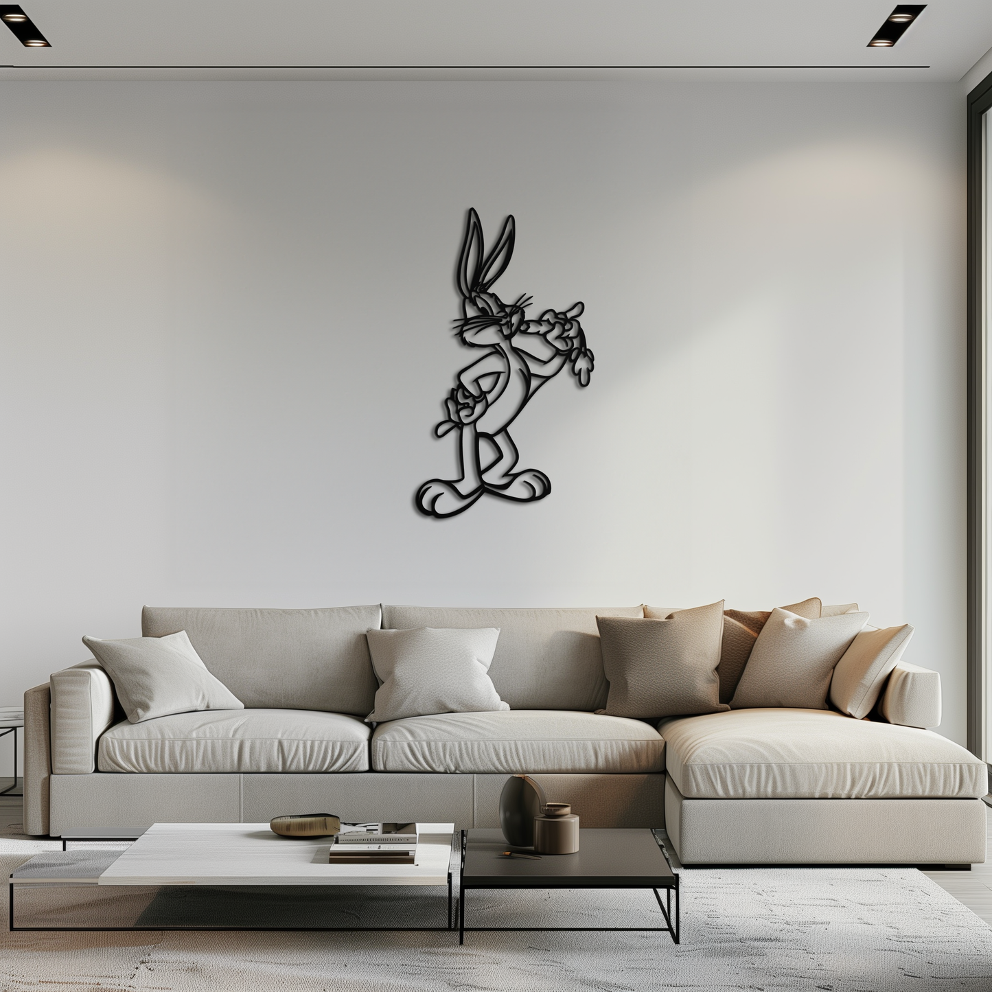 Bugs Bunny Metal Wall Art – Iconic Cartoon Character Silhouette for Fans- KAF660 - Tampa Home & Garden Store