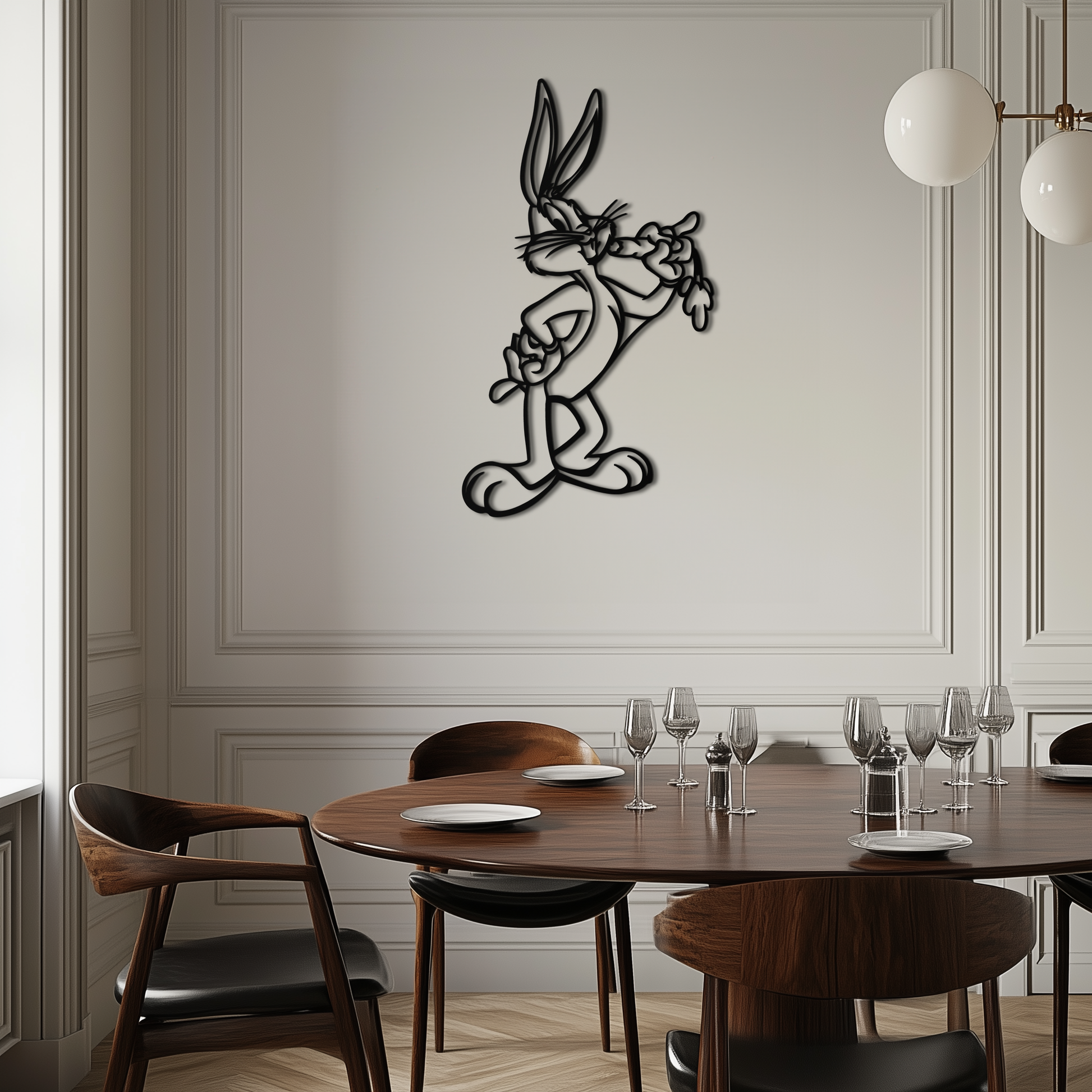 Bugs Bunny Metal Wall Art – Iconic Cartoon Character Silhouette for Fans- KAF660 - Tampa Home & Garden Store