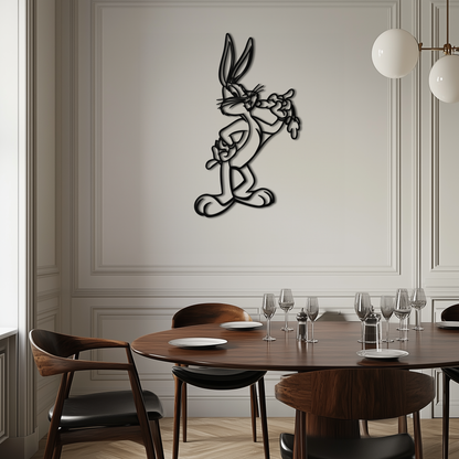 Bugs Bunny Metal Wall Art – Iconic Cartoon Character Silhouette for Fans- KAF660 - Tampa Home & Garden Store