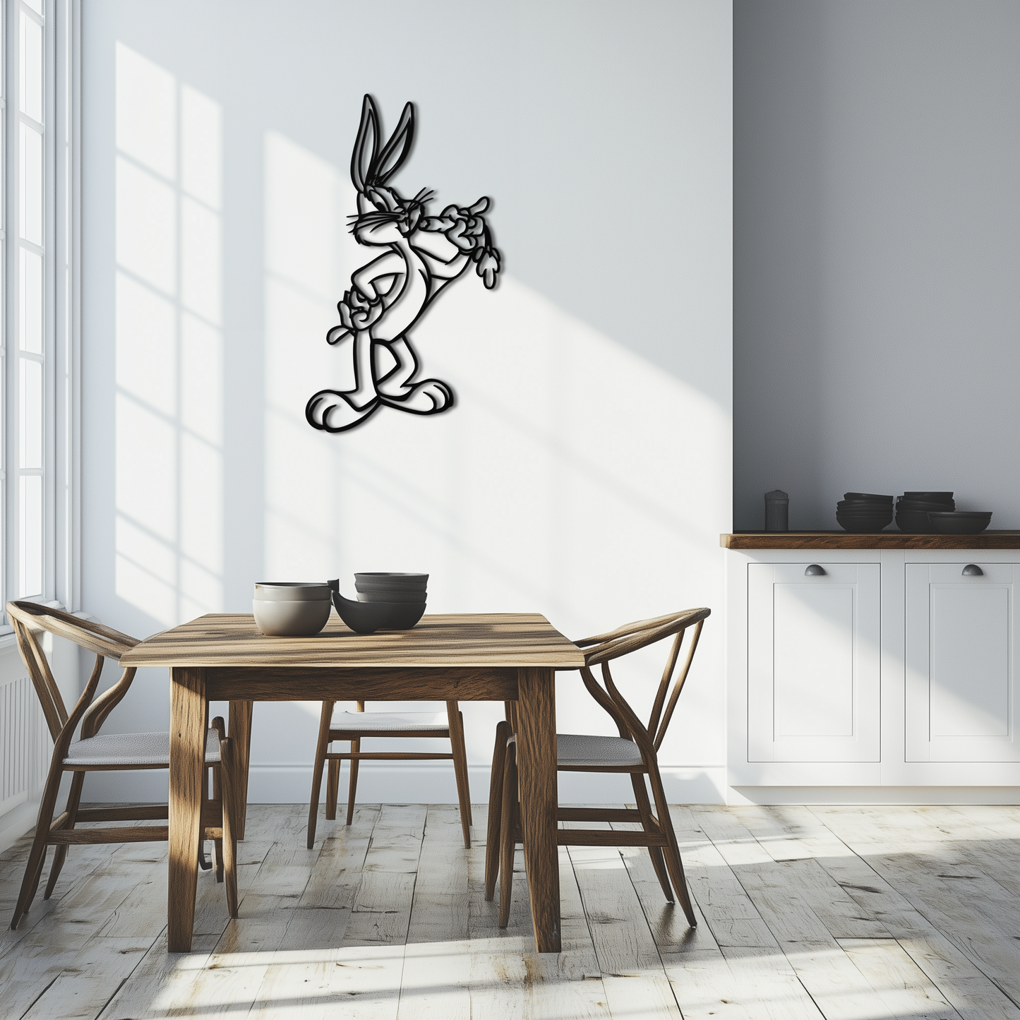 Bugs Bunny Metal Wall Art – Iconic Cartoon Character Silhouette for Fans- KAF660 - Tampa Home & Garden Store