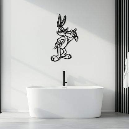 Bugs Bunny Metal Wall Art – Iconic Cartoon Character Silhouette for Fans- KAF660 - Tampa Home & Garden Store