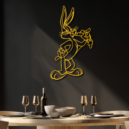 Bugs Bunny Metal Wall Art – Iconic Cartoon Character Silhouette for Fans- KAF660 - Tampa Home & Garden Store