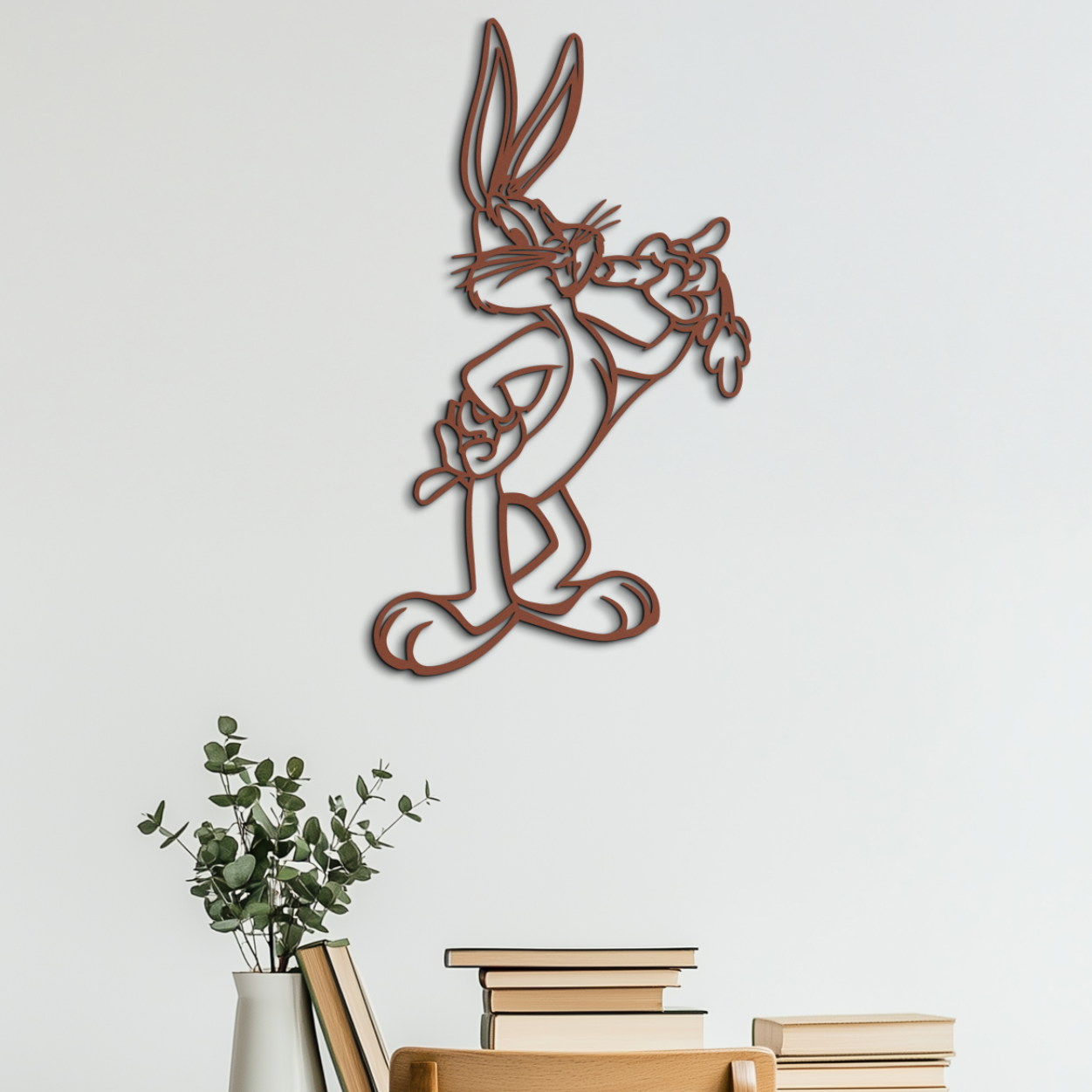 Bugs Bunny Metal Wall Art – Iconic Cartoon Character Silhouette for Fans- KAF660 - Tampa Home & Garden Store