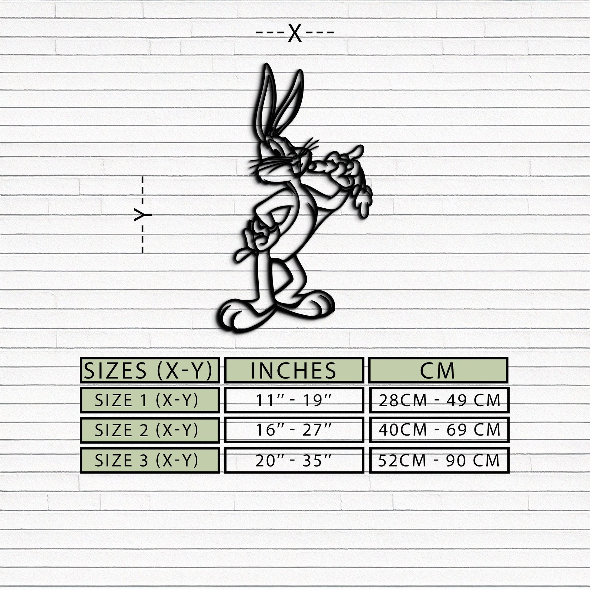 Bugs Bunny Metal Wall Art – Iconic Cartoon Character Silhouette for Fans- KAF660 - Tampa Home & Garden Store