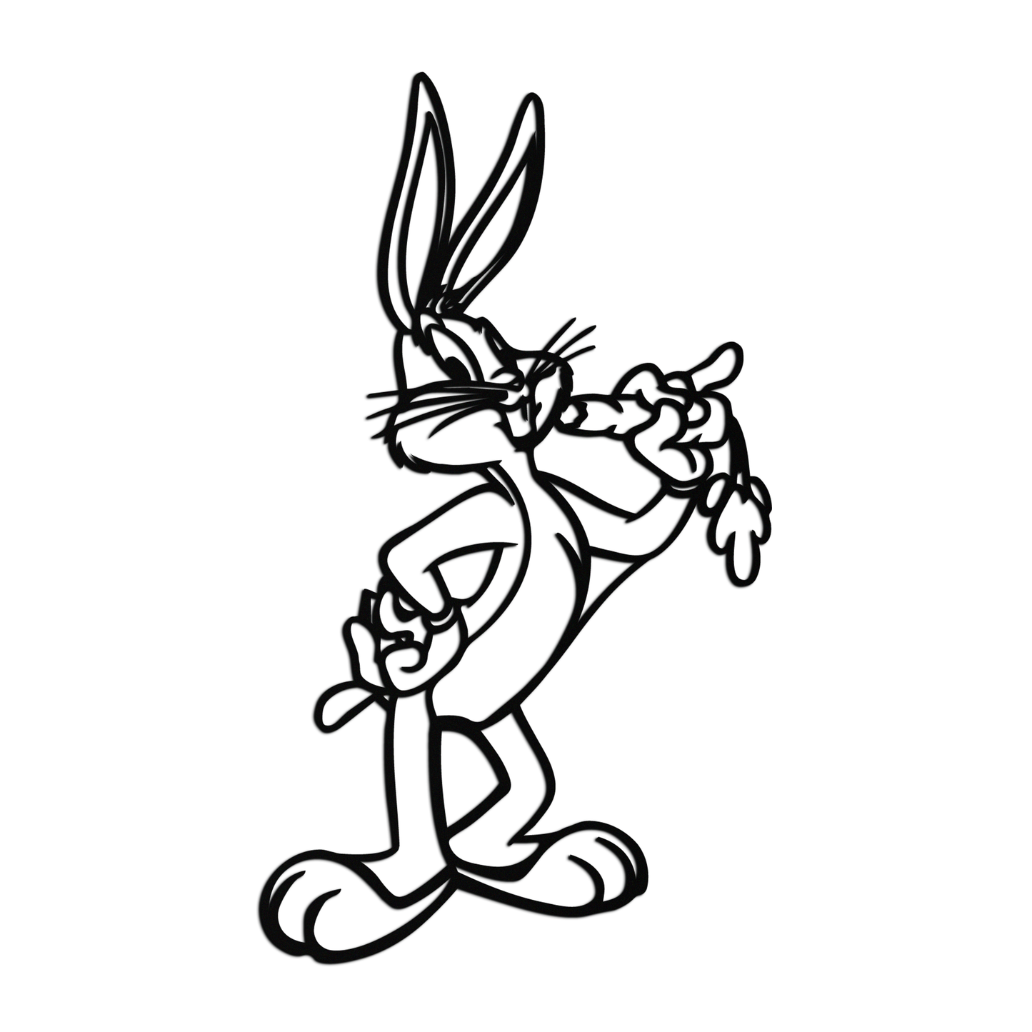 Bugs Bunny Metal Wall Art – Iconic Cartoon Character Silhouette for Fans- KAF660 - Tampa Home & Garden Store