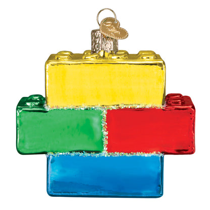 Building Blocks Glass Ornament - Tampa Home & Garden Store