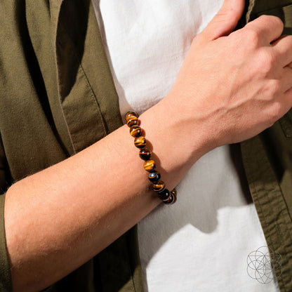 Built to Win – 7A Grade Tiger’s Eye Bracelet - Tampa Home & Garden Store
