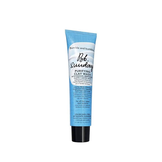 Blue Bumble and Bumble Sunday Purifying Clay Wash 5 oz shampoo tube with black cap on Tampa Home & Garden Store