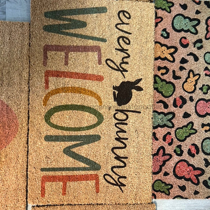 Bunny Doormat "every bunny welcome" Rabbit Doormat, Easter Doormat at - Tampa Home & Garden Store