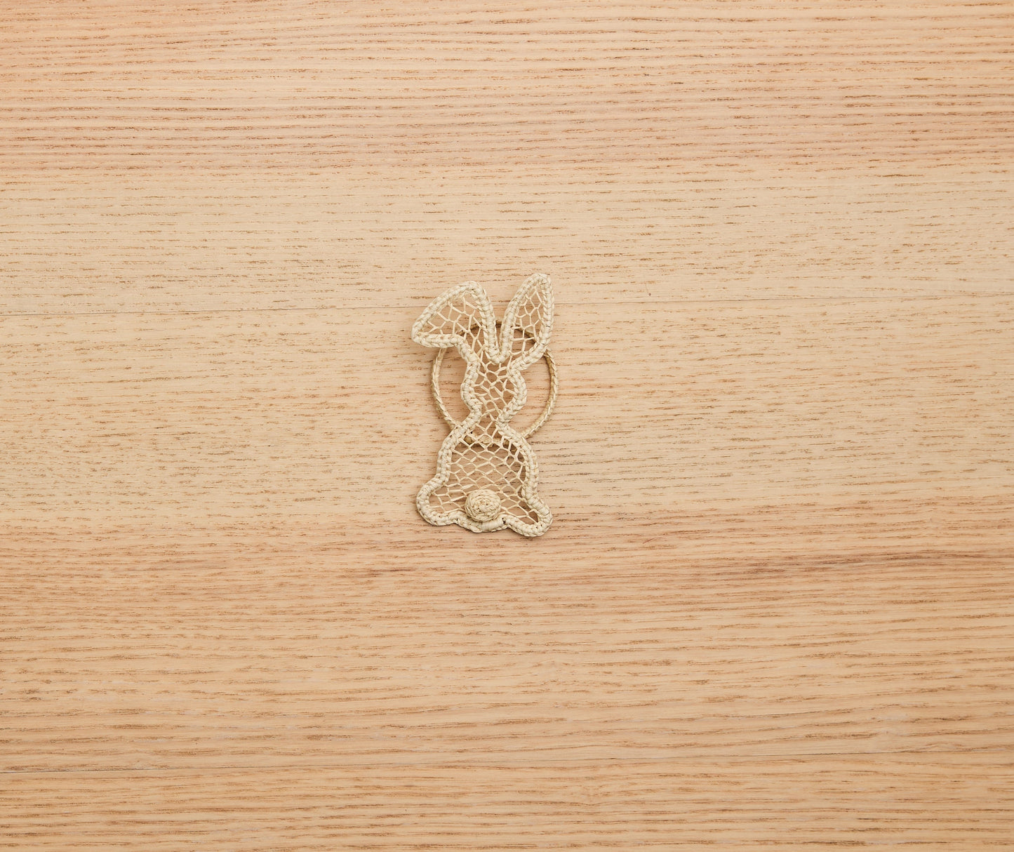 Bunny Napkin Ring – 3.5” Handwoven Iraca Palm – Artisan Spring Table Decor from Peru - Tampa Home & Garden Store