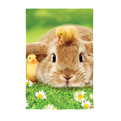 Bunny and Duckling Lustre Garden Flag - Tampa Home & Garden Store