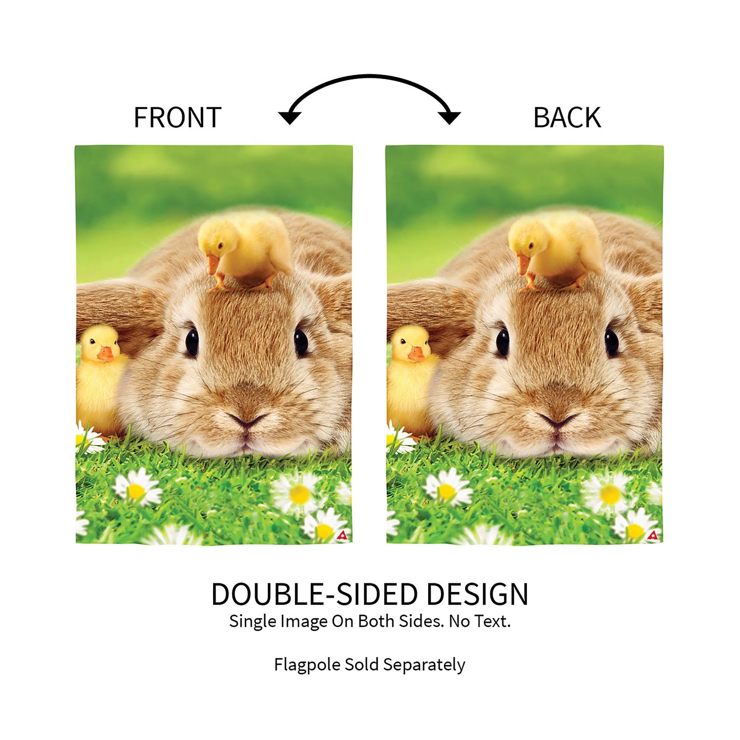 Bunny and Duckling Lustre Garden Flag - Tampa Home & Garden Store